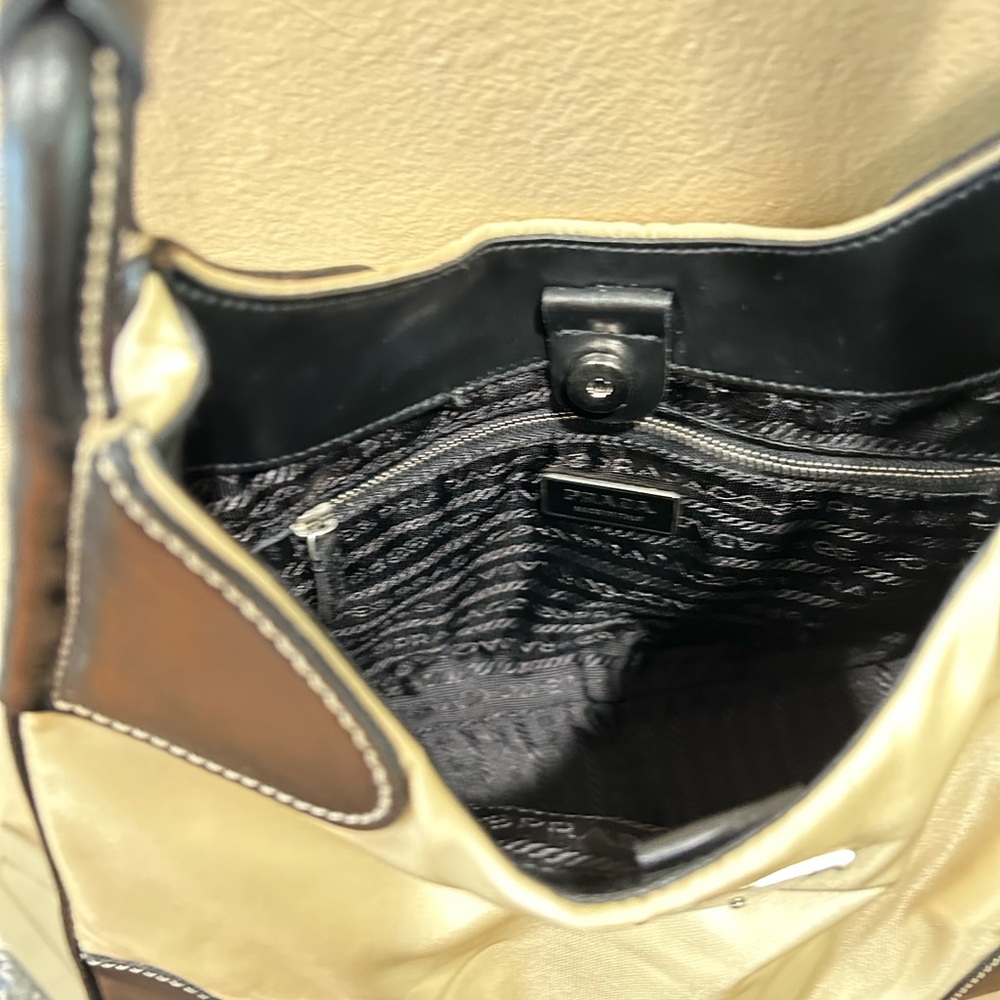 Prada Beige and Black Shoulder Bag - Picture 5 of 12